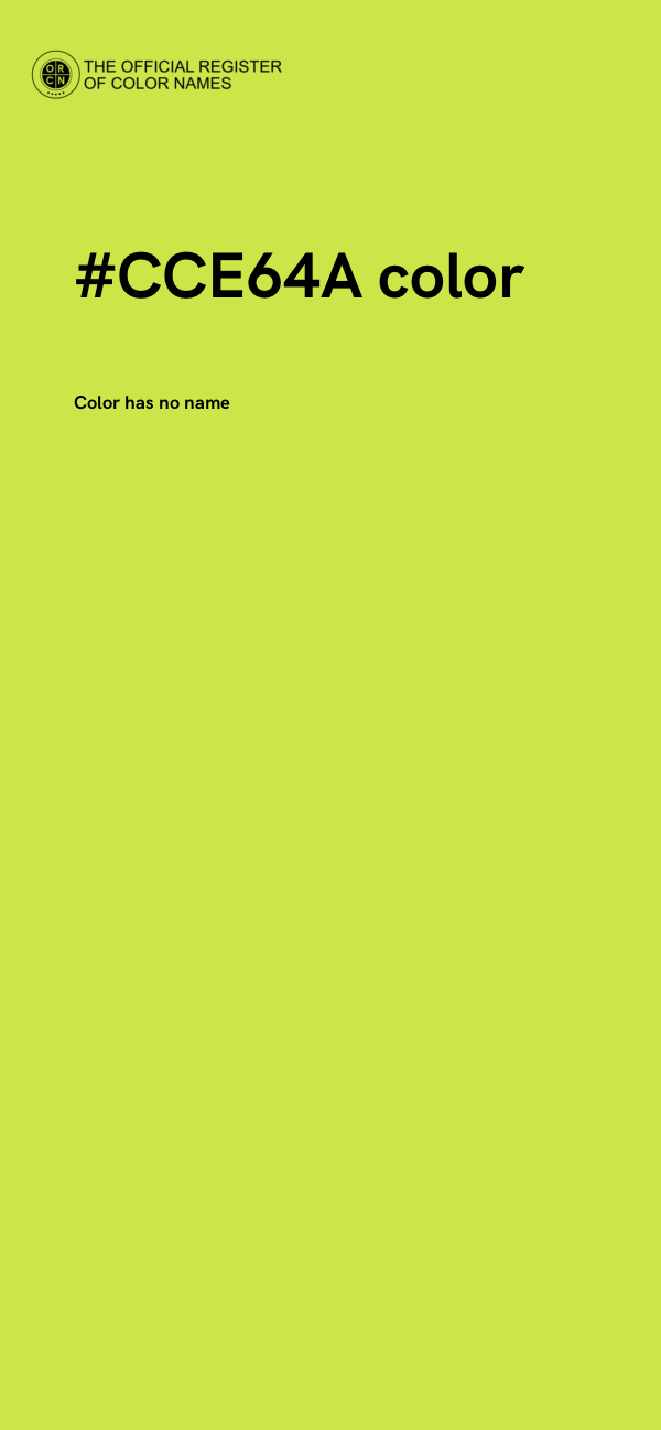 #CCE64A color image