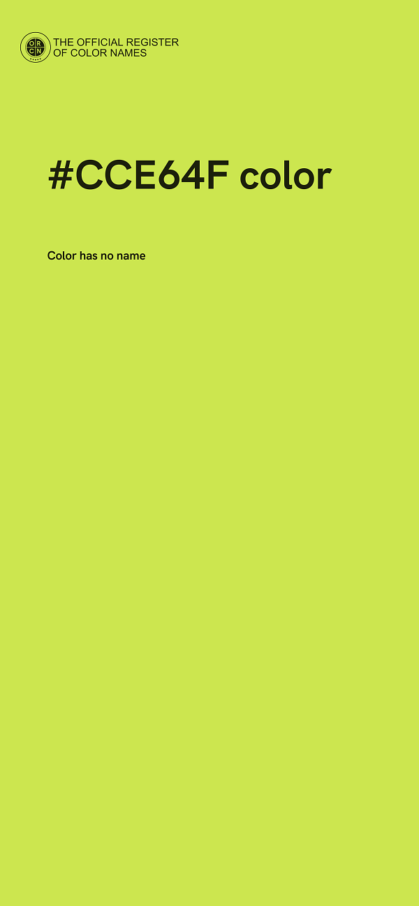 #CCE64F color image