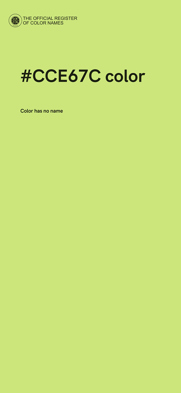 #CCE67C color image