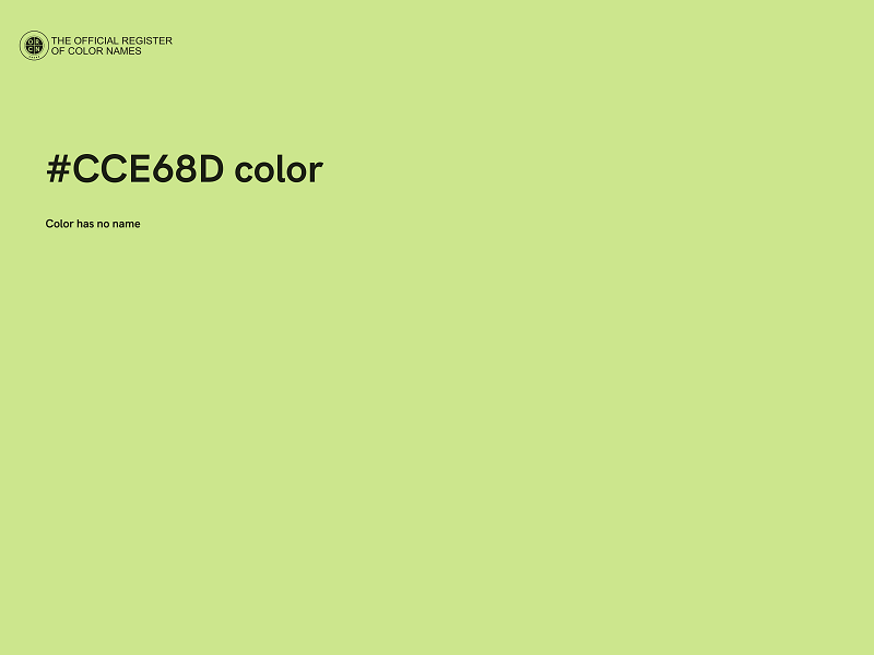 #CCE68D color image