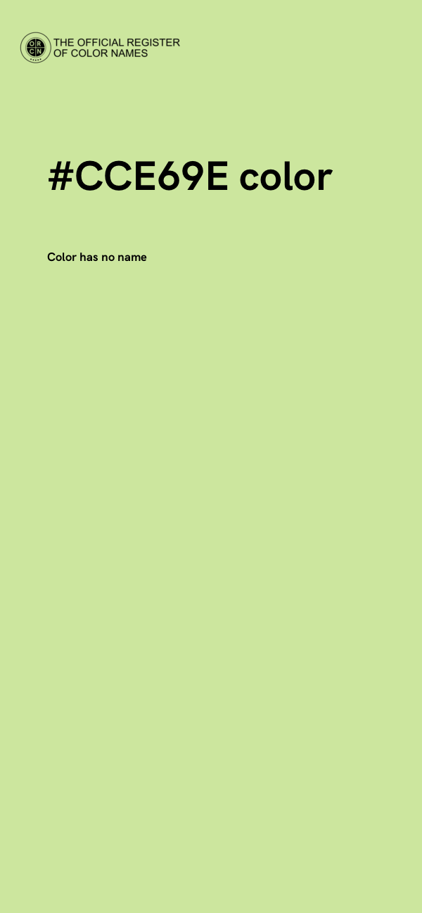 #CCE69E color image