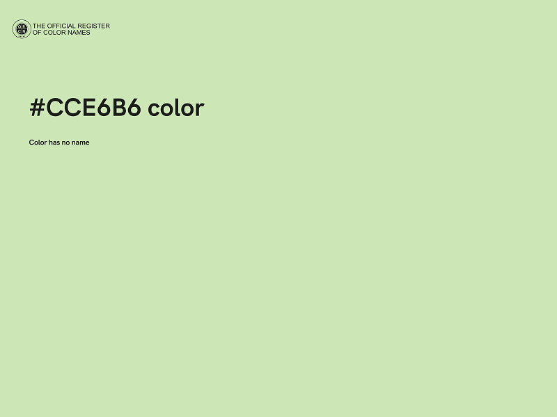 #CCE6B6 color image