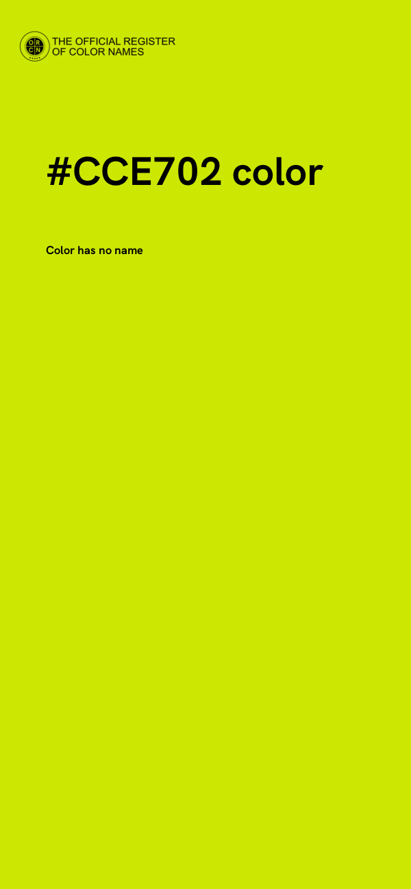 #CCE702 color image