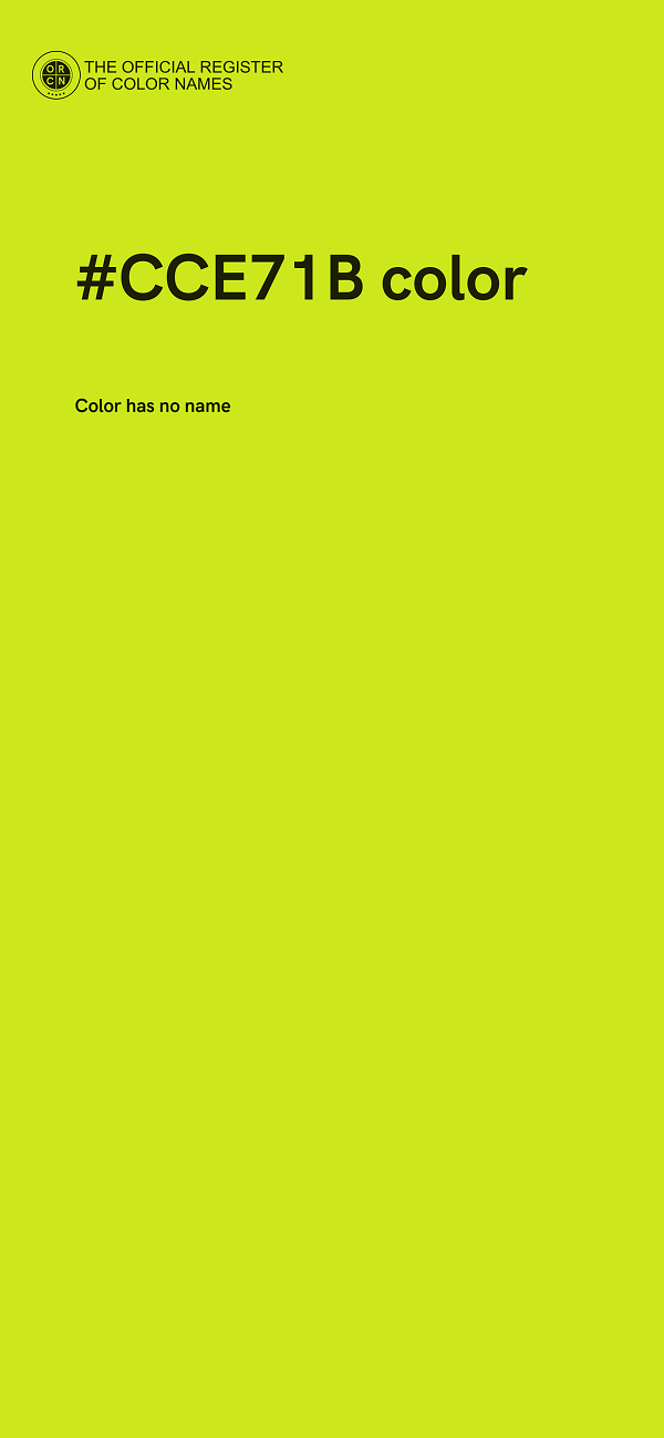 #CCE71B color image