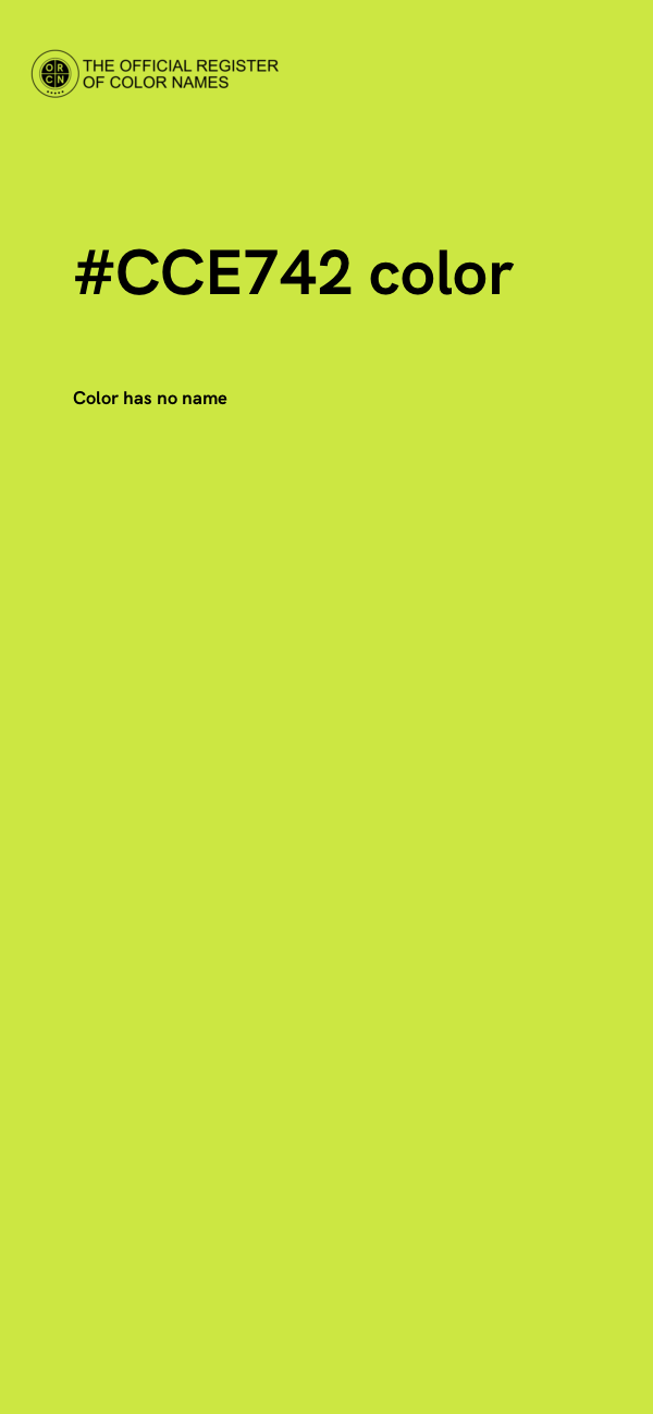 #CCE742 color image