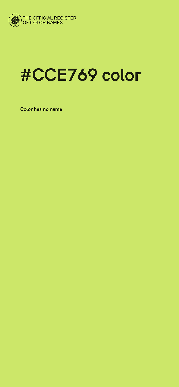 #CCE769 color image