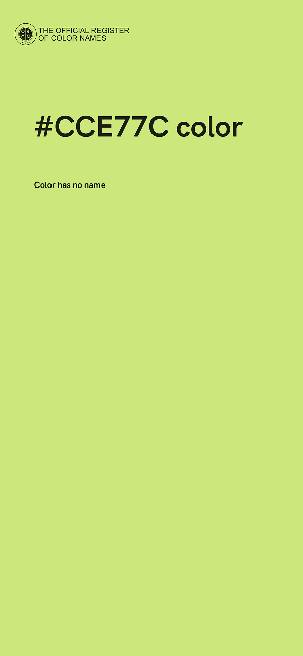 #CCE77C color image