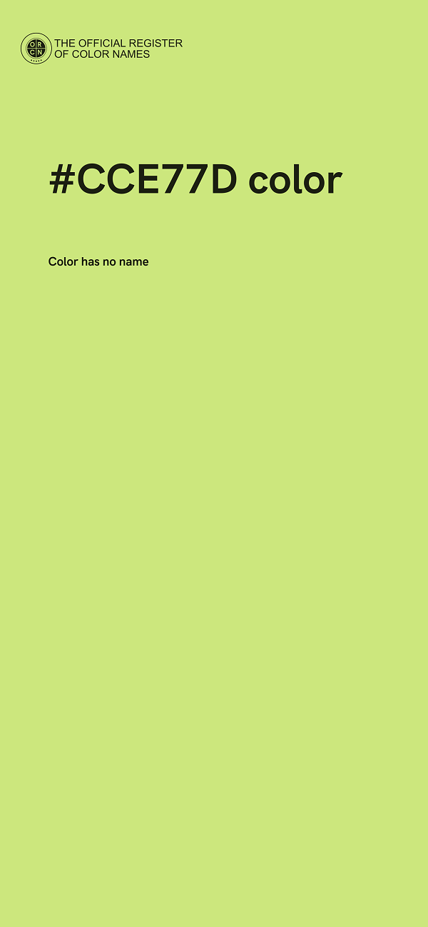 #CCE77D color image