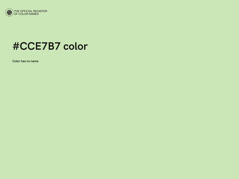 #CCE7B7 color image