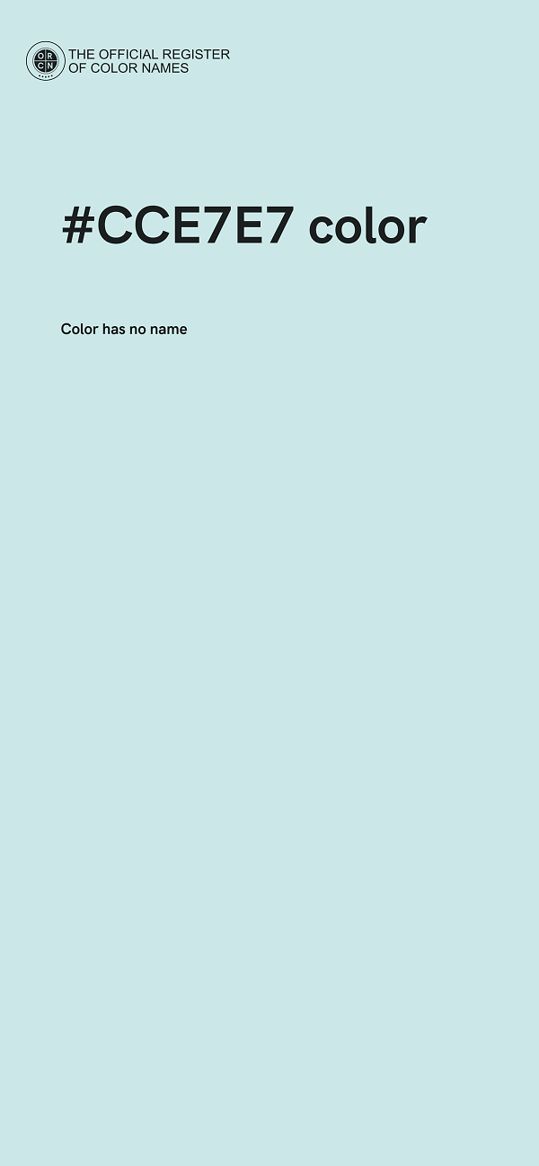 #CCE7E7 color image