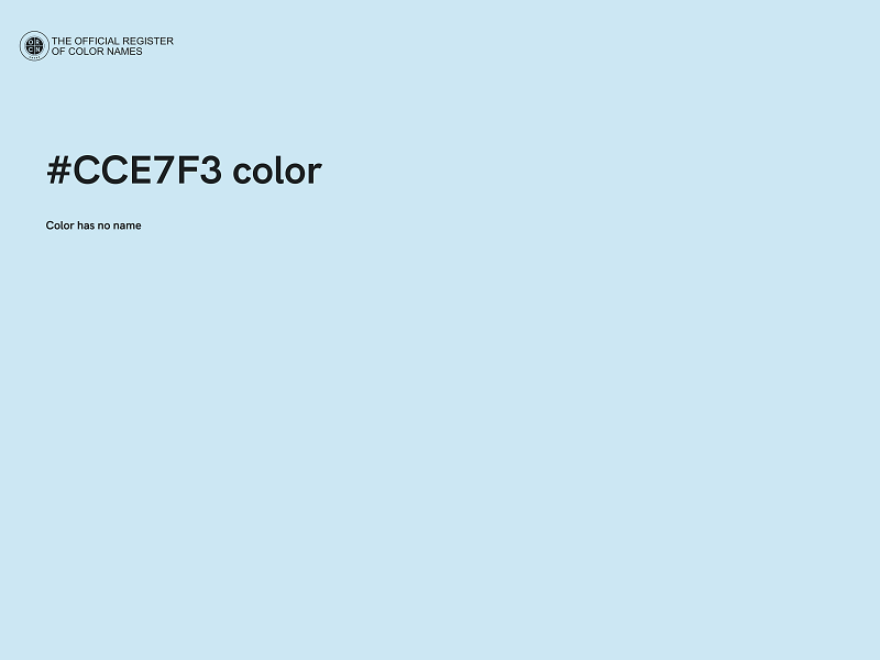 #CCE7F3 color image