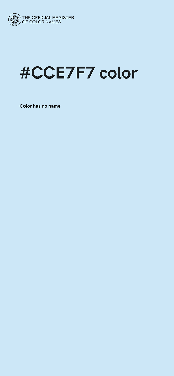 #CCE7F7 color image