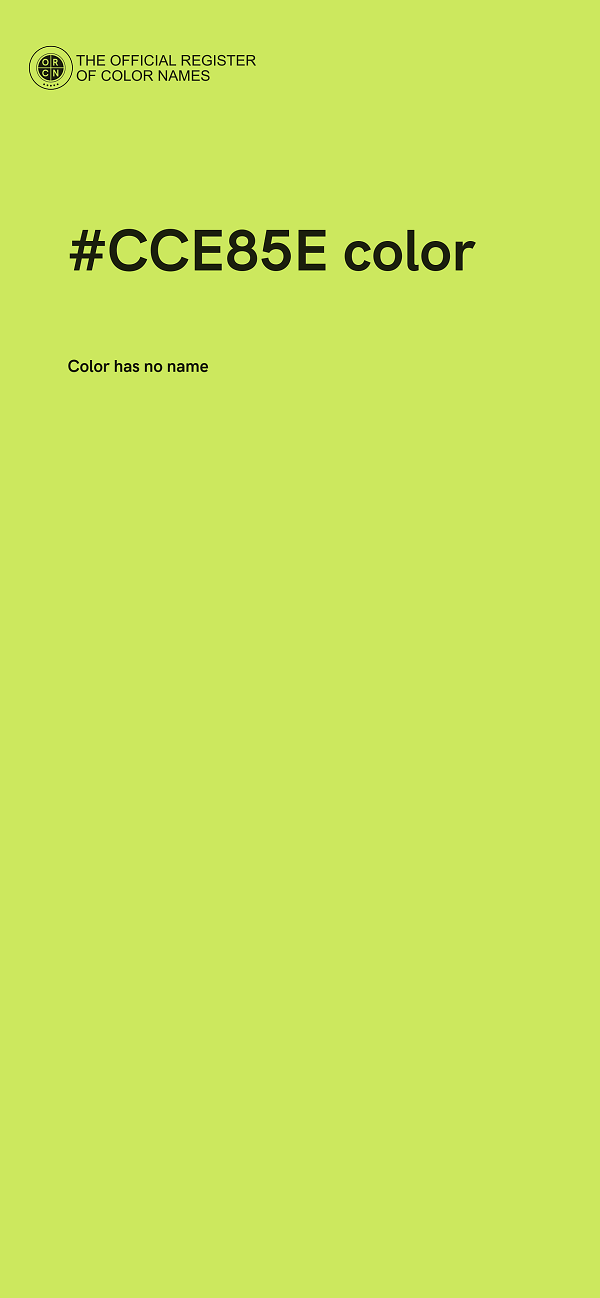 #CCE85E color image
