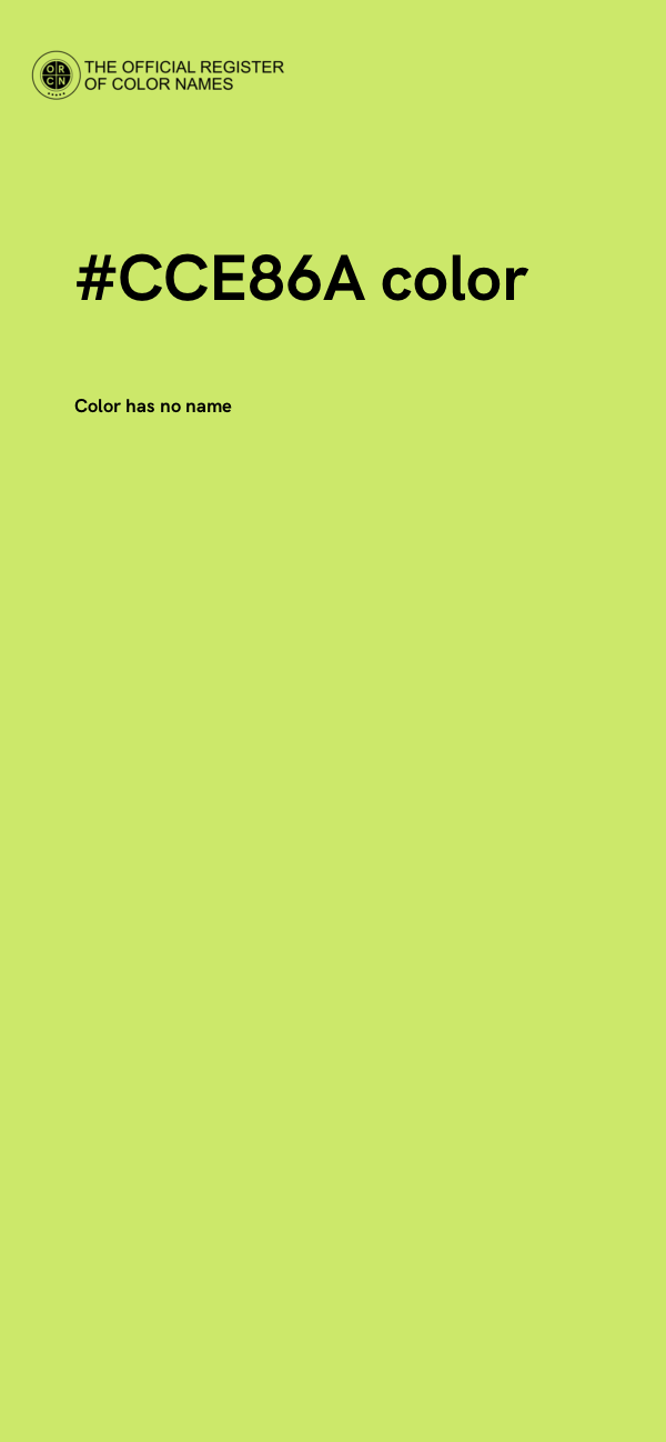 #CCE86A color image