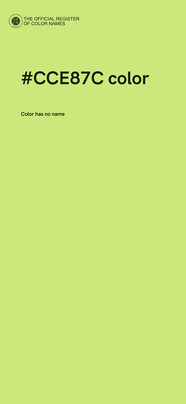#CCE87C color image