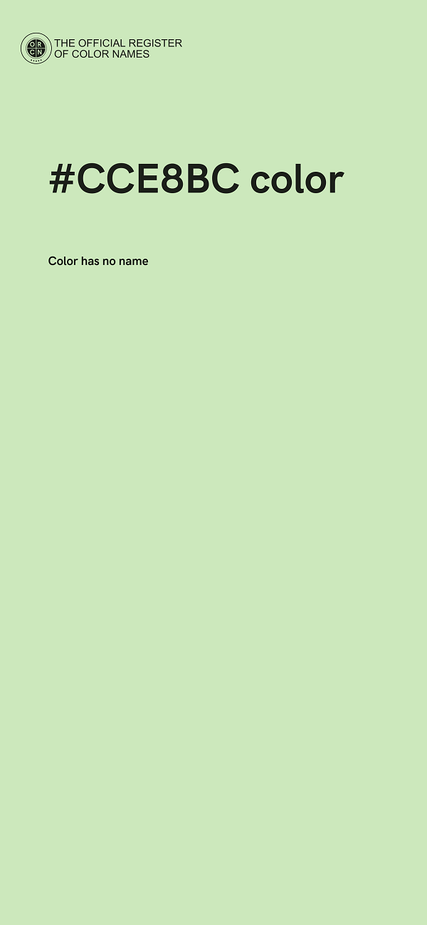 #CCE8BC color image