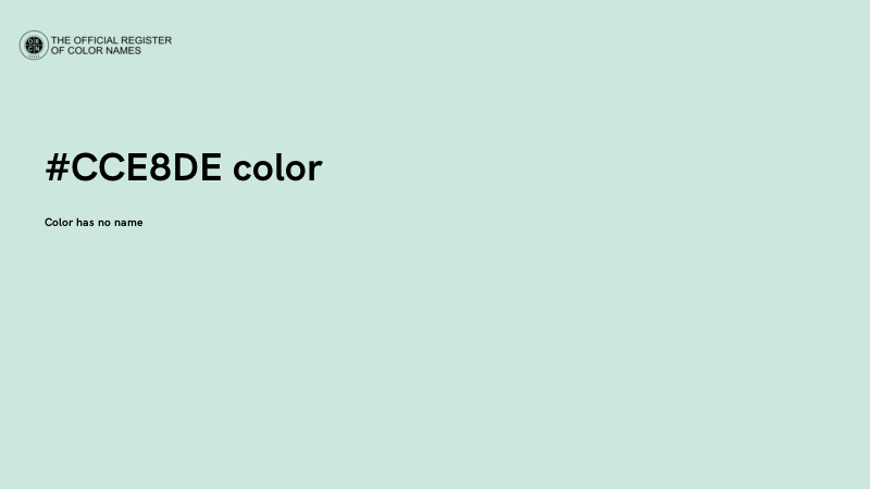#CCE8DE color image