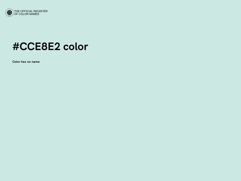 #CCE8E2 color image