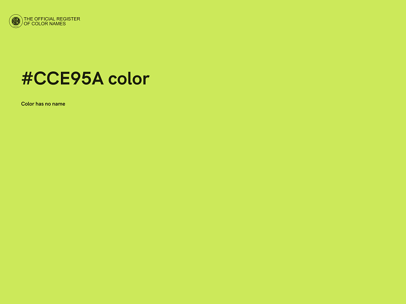 #CCE95A color image