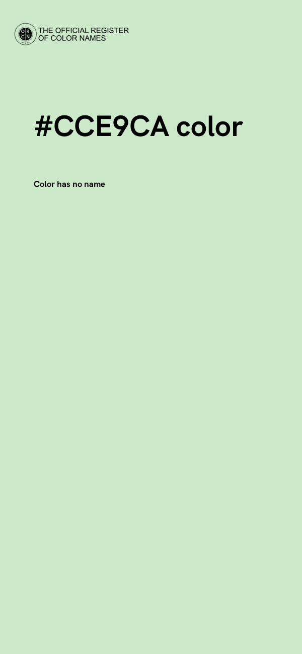 #CCE9CA color image