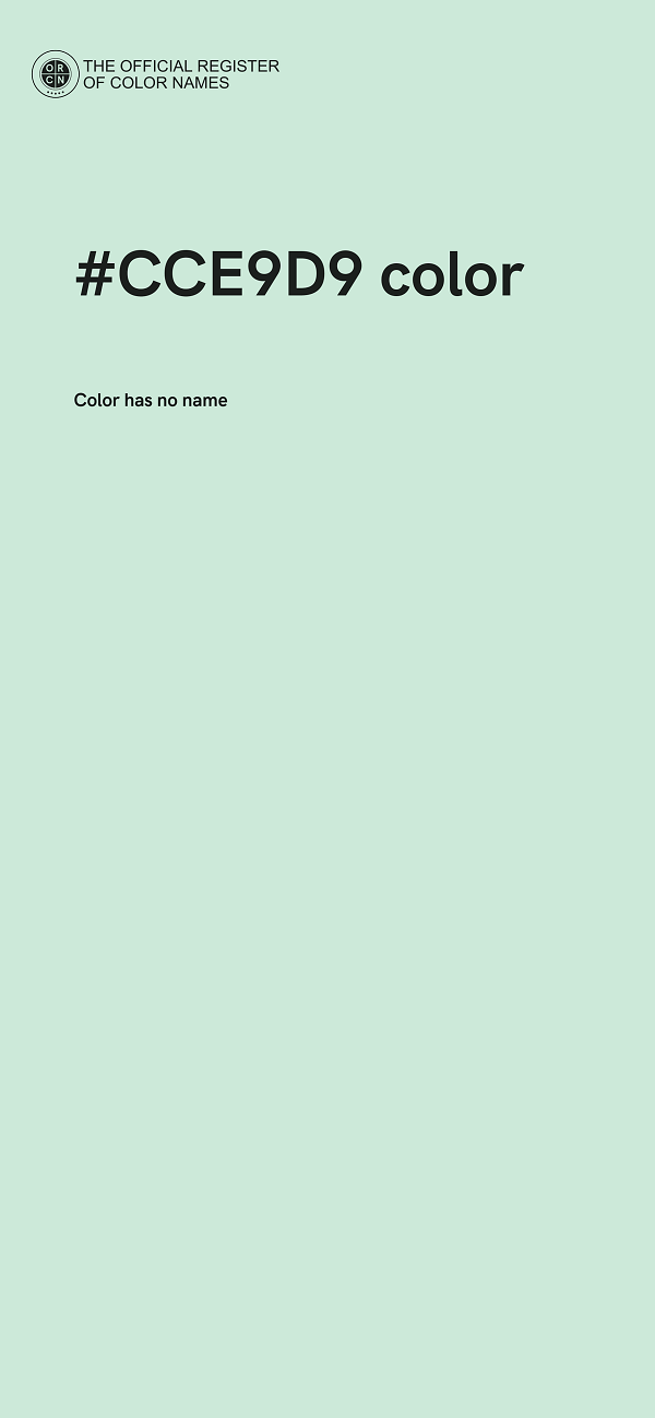#CCE9D9 color image