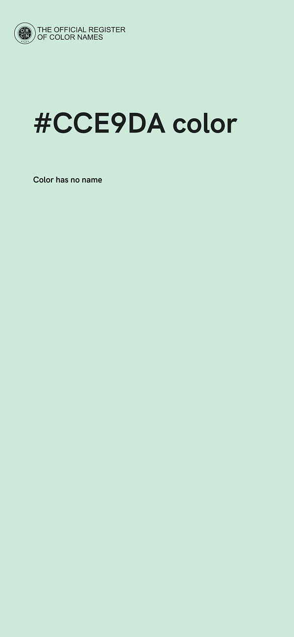 #CCE9DA color image