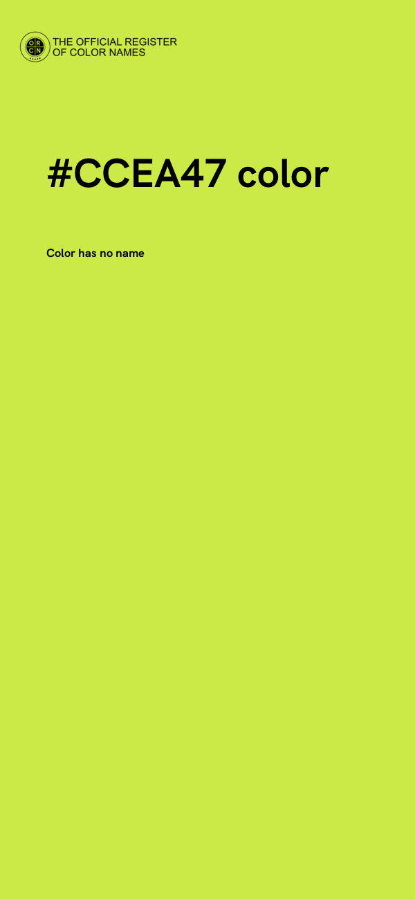 #CCEA47 color image