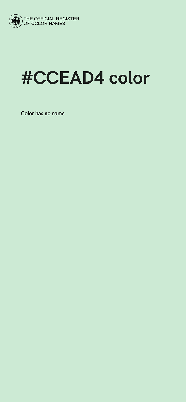 #CCEAD4 color image