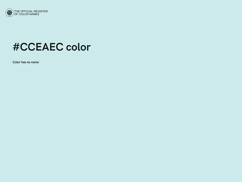 #CCEAEC color image