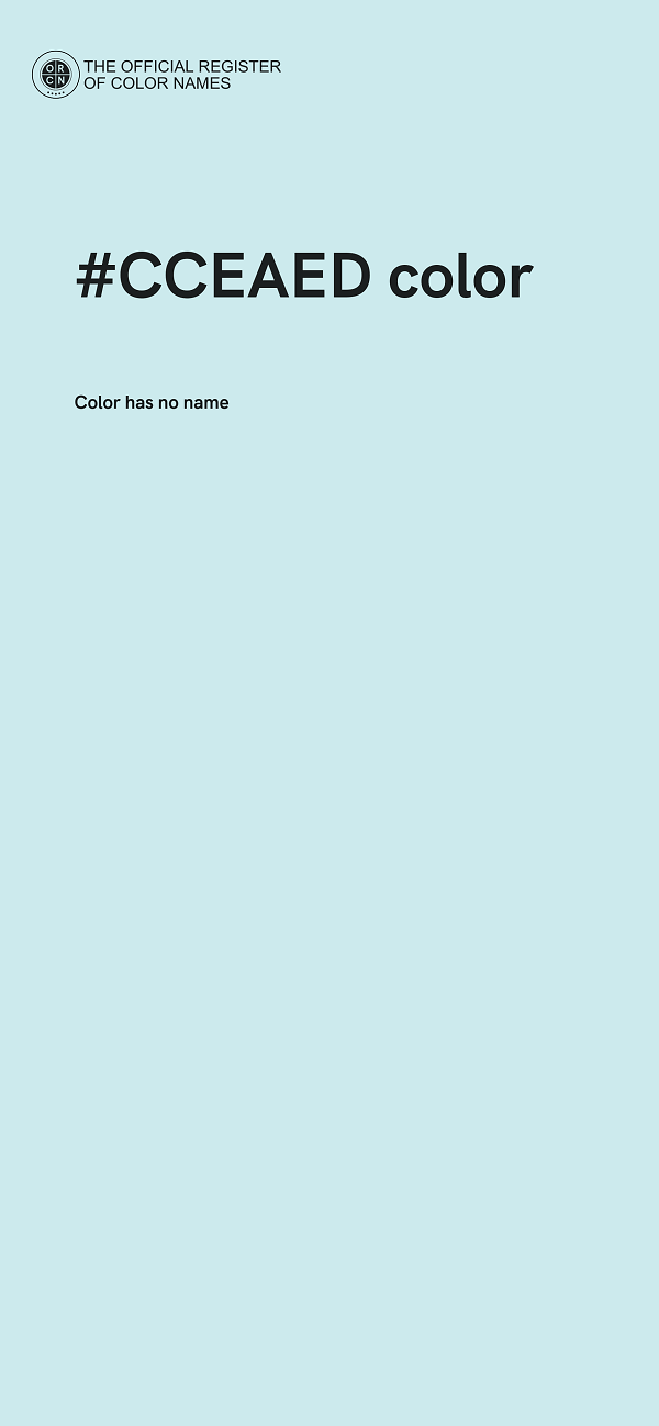#CCEAED color image
