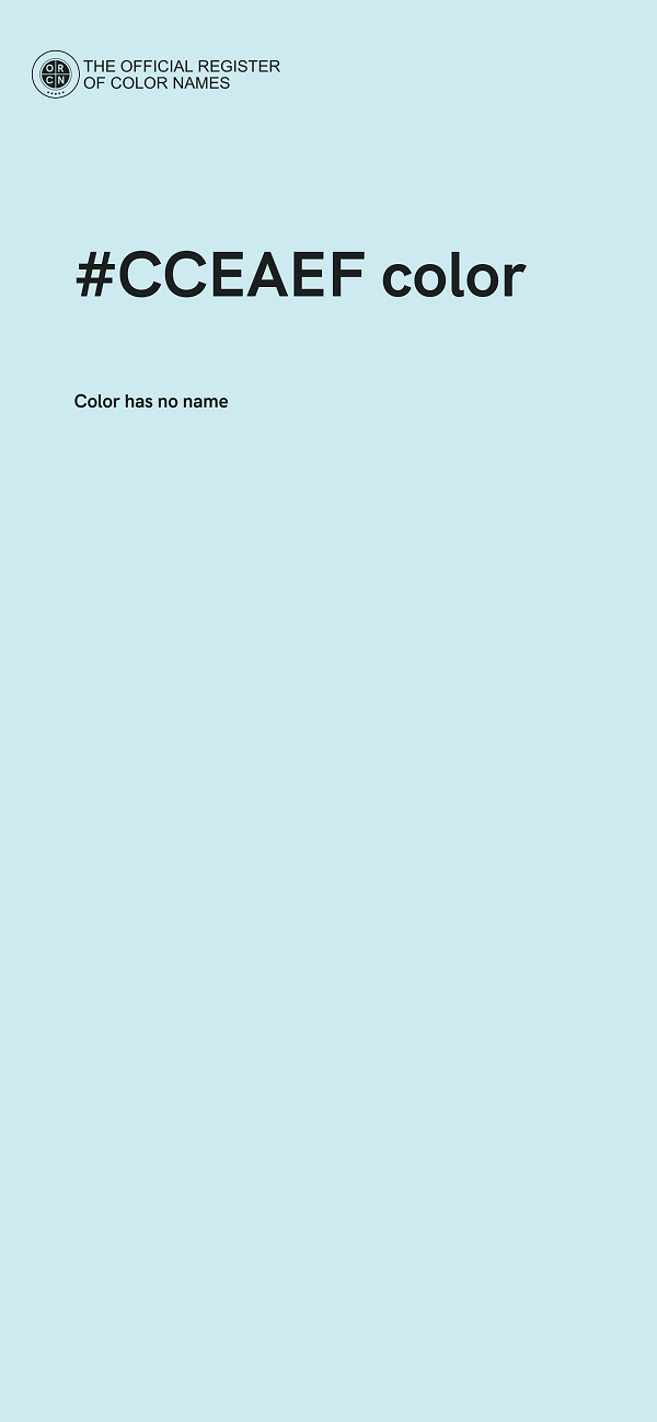 #CCEAEF color image