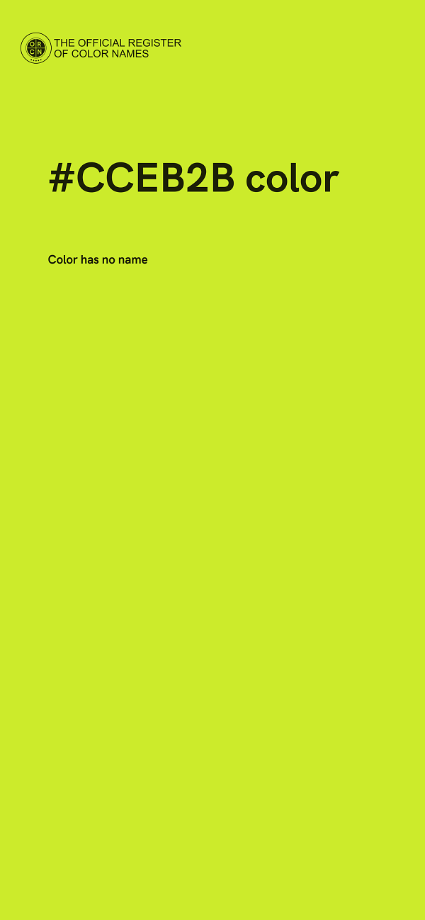 #CCEB2B color image