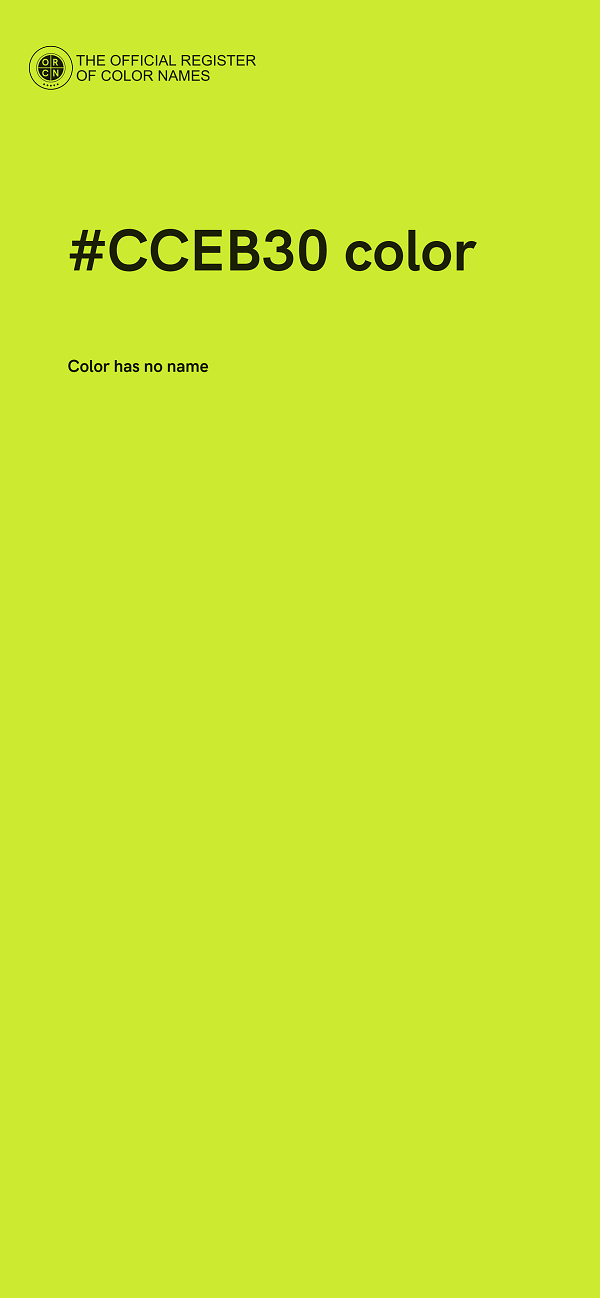 #CCEB30 color image