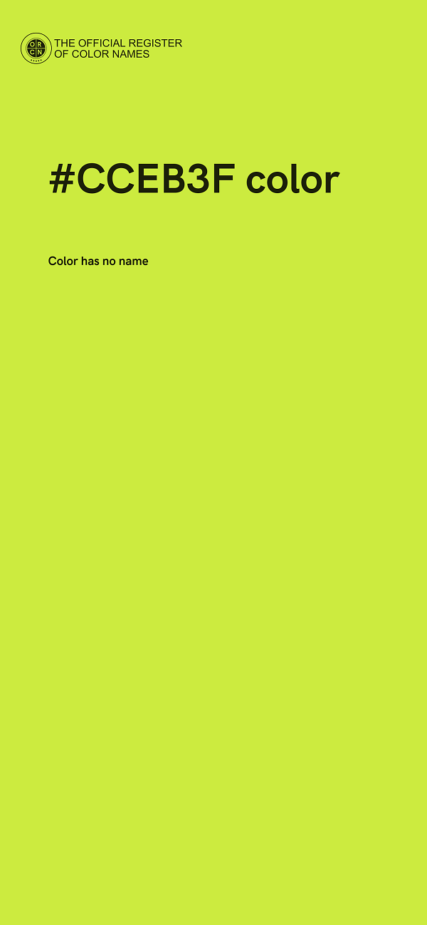 #CCEB3F color image