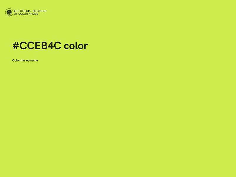 #CCEB4C color image
