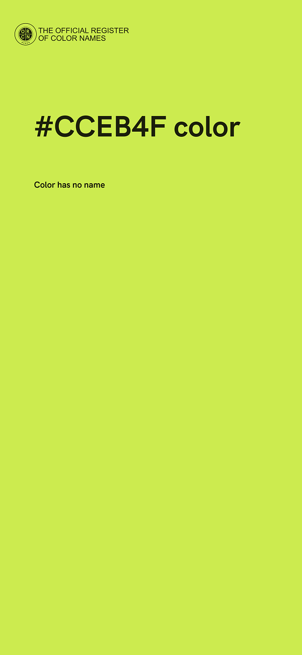 #CCEB4F color image