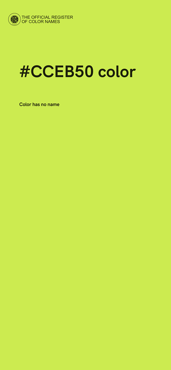 #CCEB50 color image