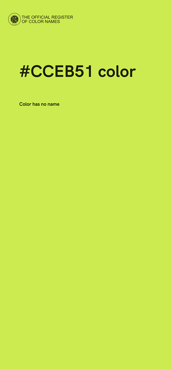 #CCEB51 color image