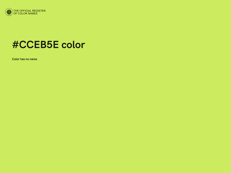 #CCEB5E color image