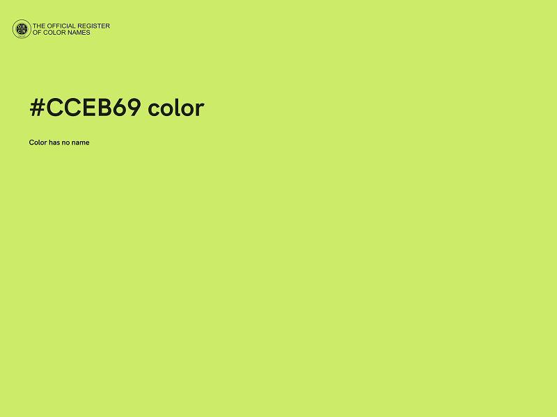 #CCEB69 color image