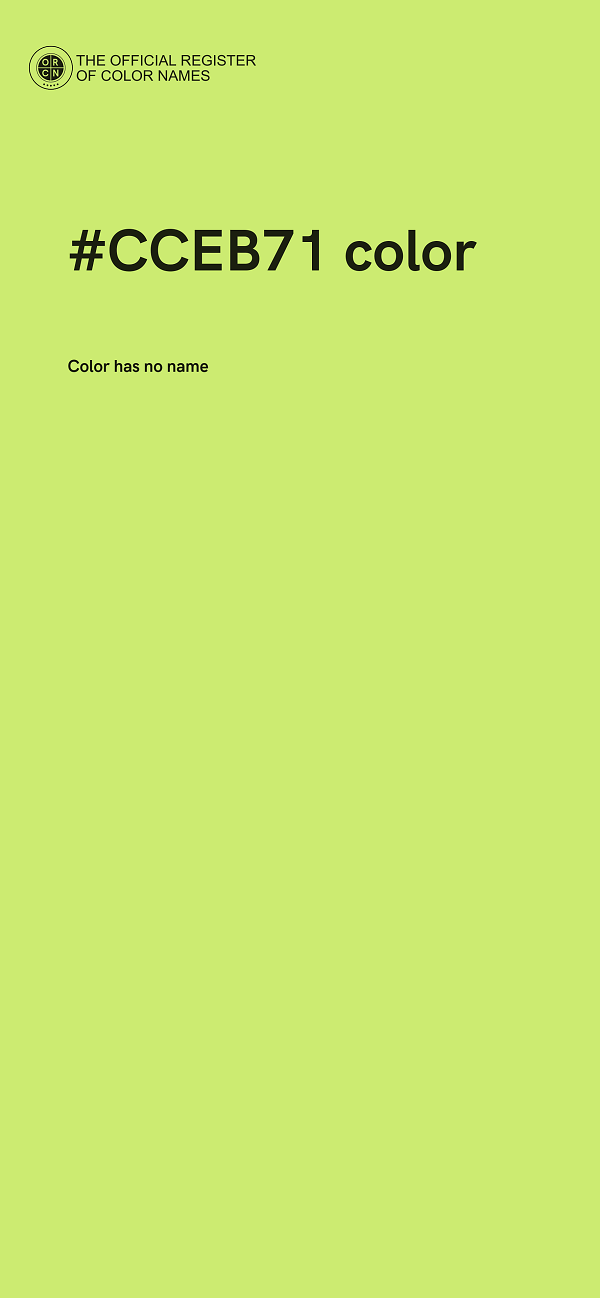 #CCEB71 color image