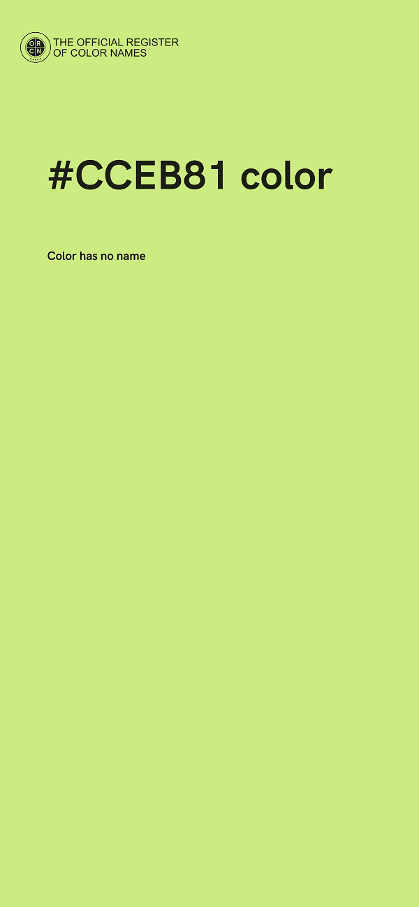 #CCEB81 color image