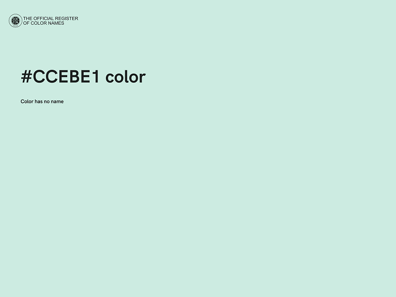 #CCEBE1 color image