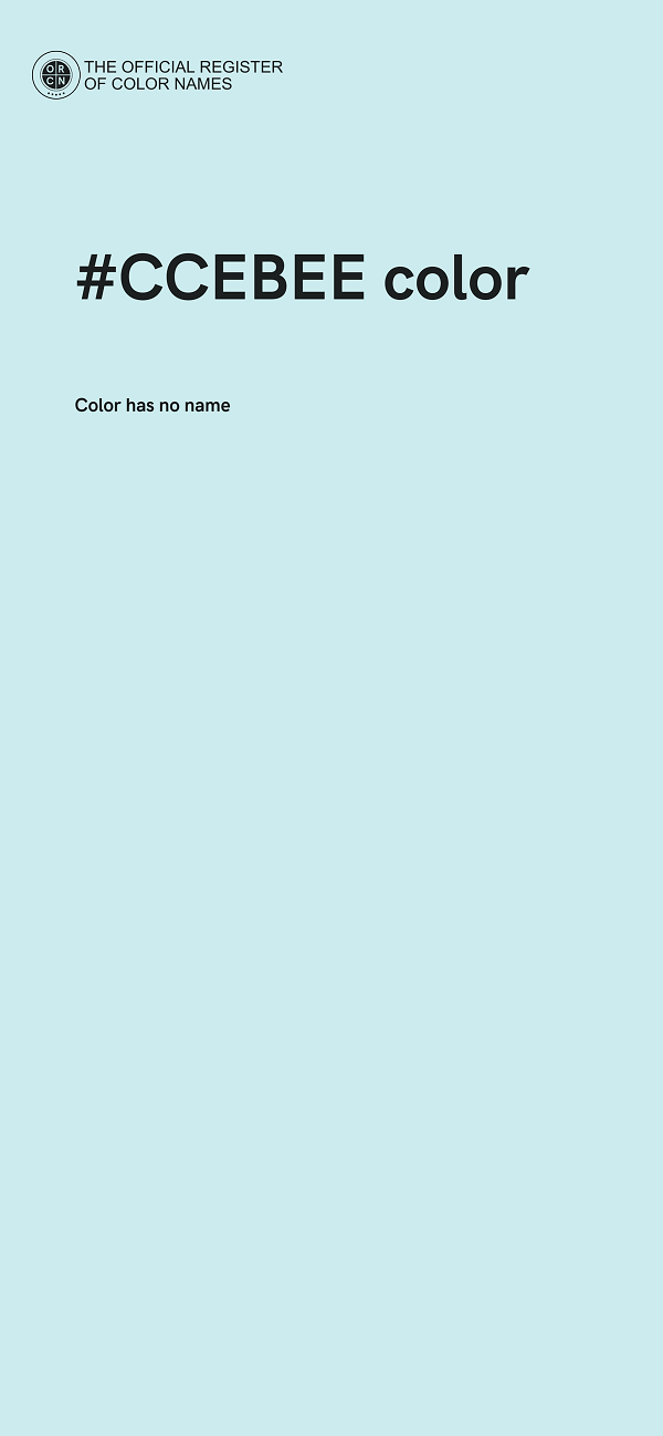 #CCEBEE color image
