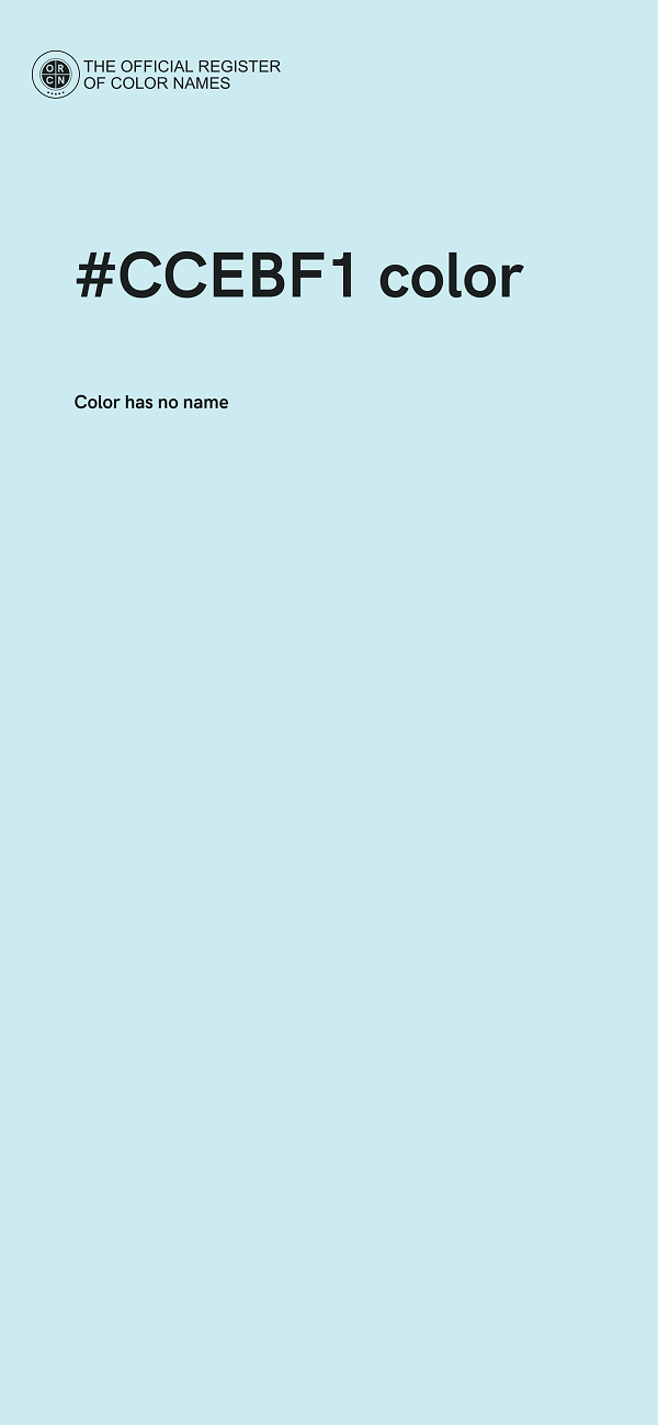 #CCEBF1 color image