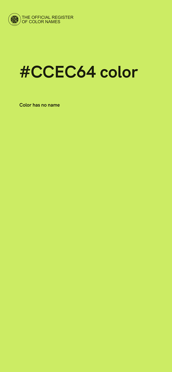 #CCEC64 color image