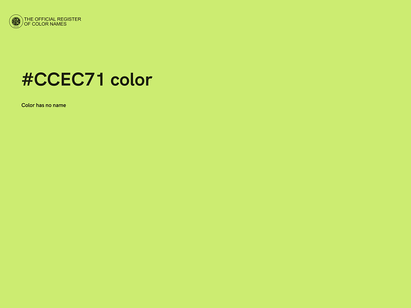 #CCEC71 color image