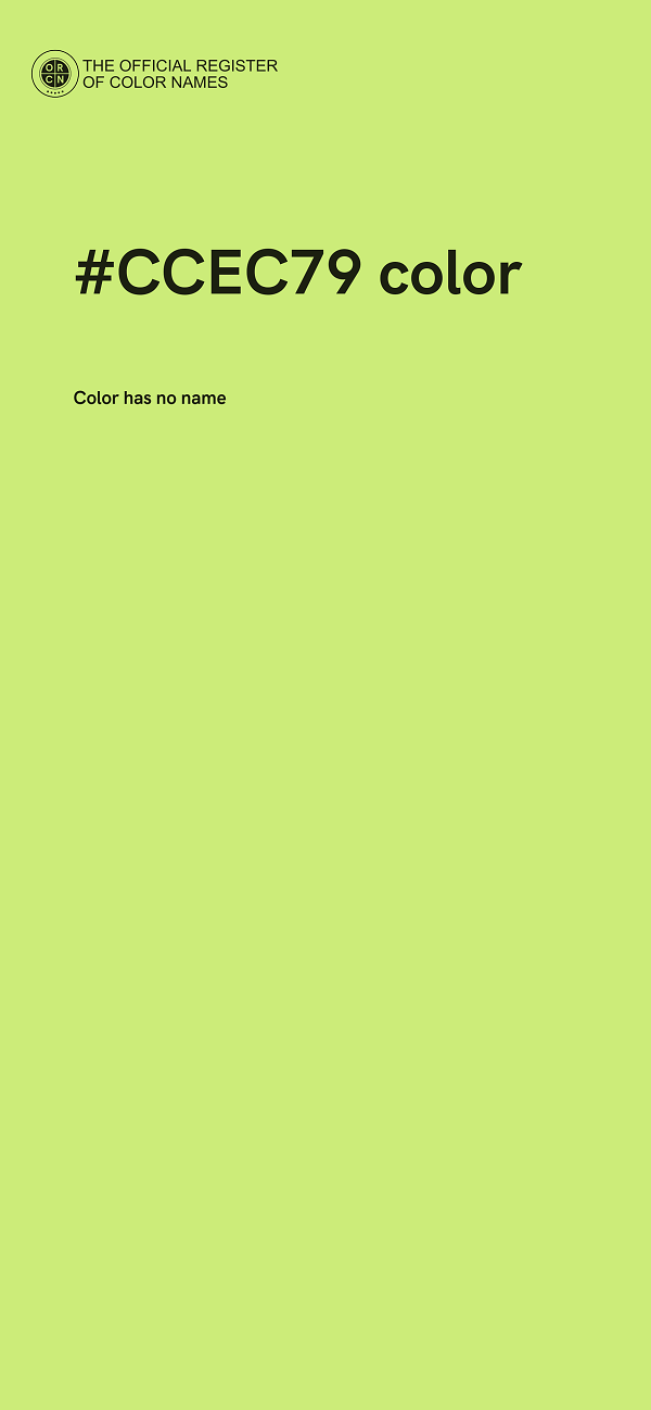 #CCEC79 color image