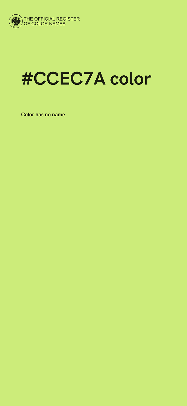 #CCEC7A color image