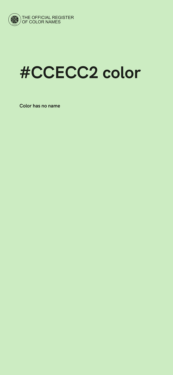 #CCECC2 color image